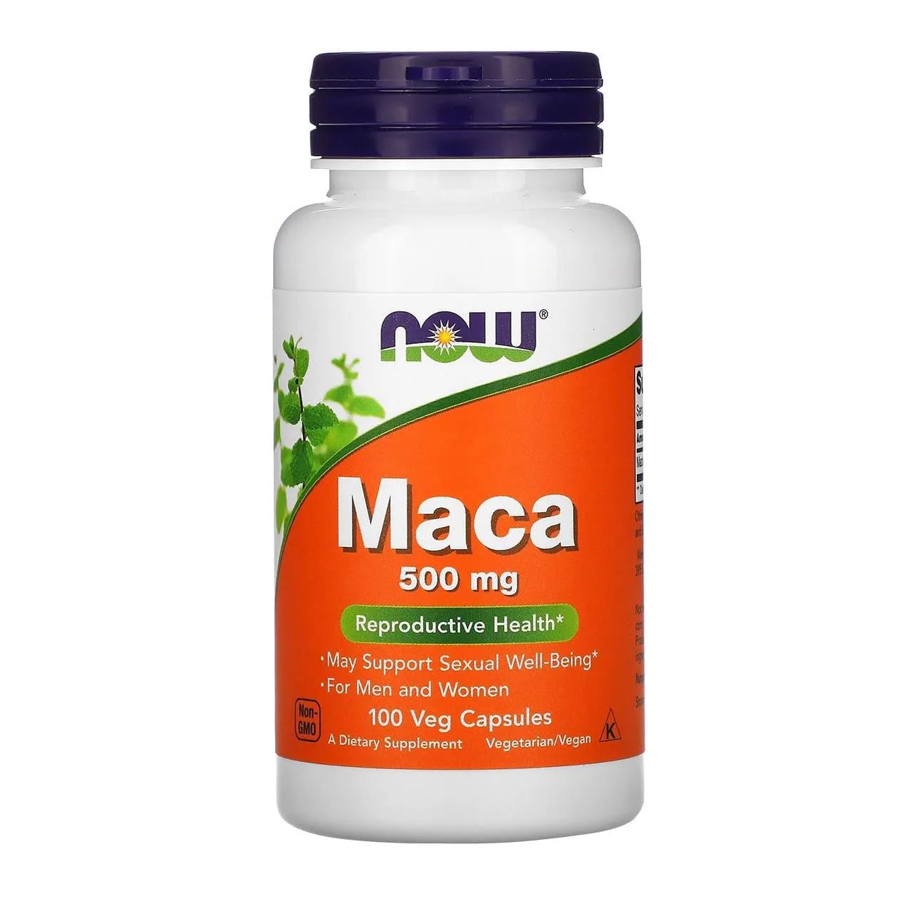 Maca Peruana 500mg 100 Capsulas Vegana - Now Foods