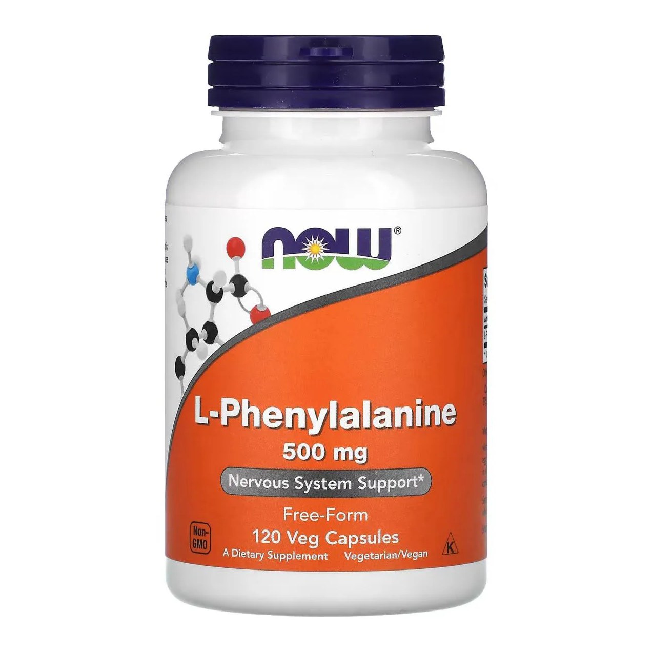 Fenilalanina 500mg 120 Capsulas Veganas - Now Foods