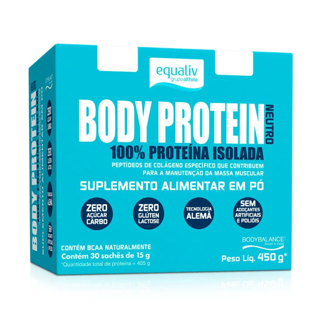EQUALIV BODY PROTEIN - SACHê SABOR NEUTRO COM 30 X 15G
