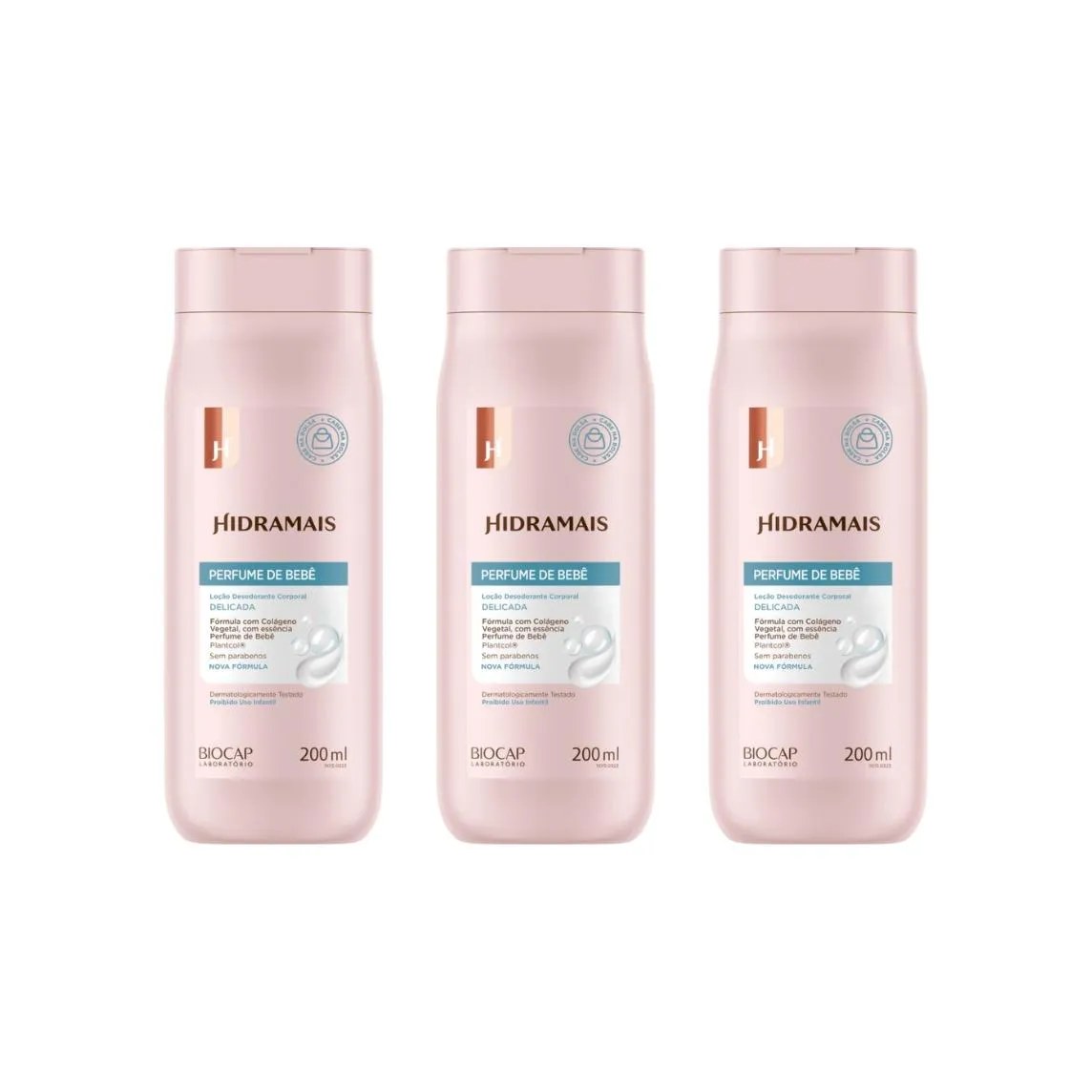 HIDRATANTE CORPORAL HIDRAMAIS 200ML PERFUME BEBE - KIT C/3UN