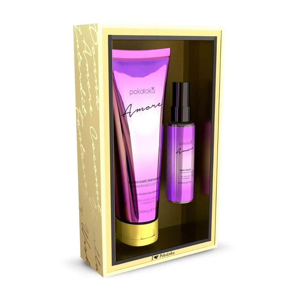 Kit Loka Gold Amore ( Loção Hidratante 240ml + Body Splash 60ml ) - Pokoloka