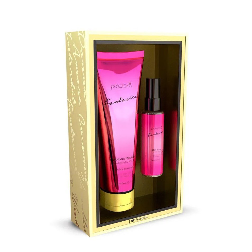 Kit Loka Gold Fantasies ( Loção Hidratante 240ml + Body Splash 60ml ) - Pokoloka