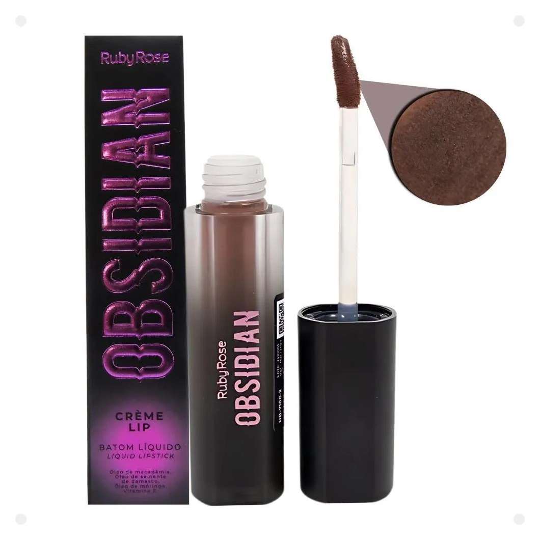 Batom Líquido Ruby Rose Obsidian Crème Lip Ocl02 Hb-7100-2