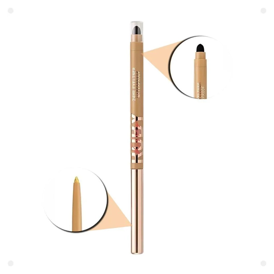 Lápis Retrátil em Gel À Prova D´água Ruby Kisses Glittery Gold Re05b