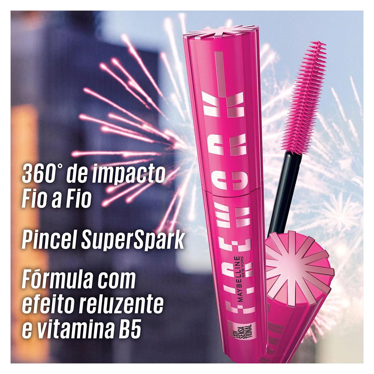 Máscara de Cílios Maybelline Lash Sensational Firework Lavável 1 unidade