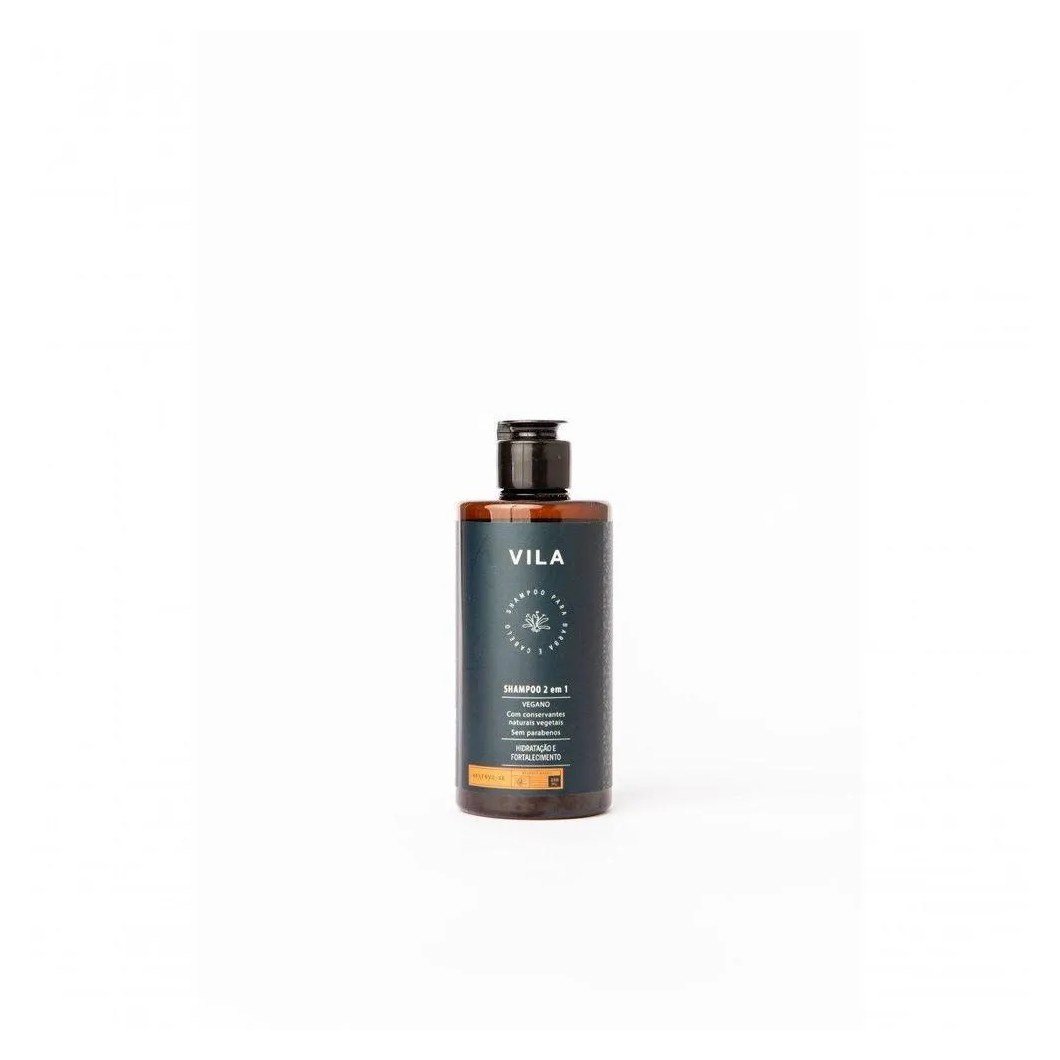 Shampoo Vegano Masculino Cabelo e Barba Vila 250ml