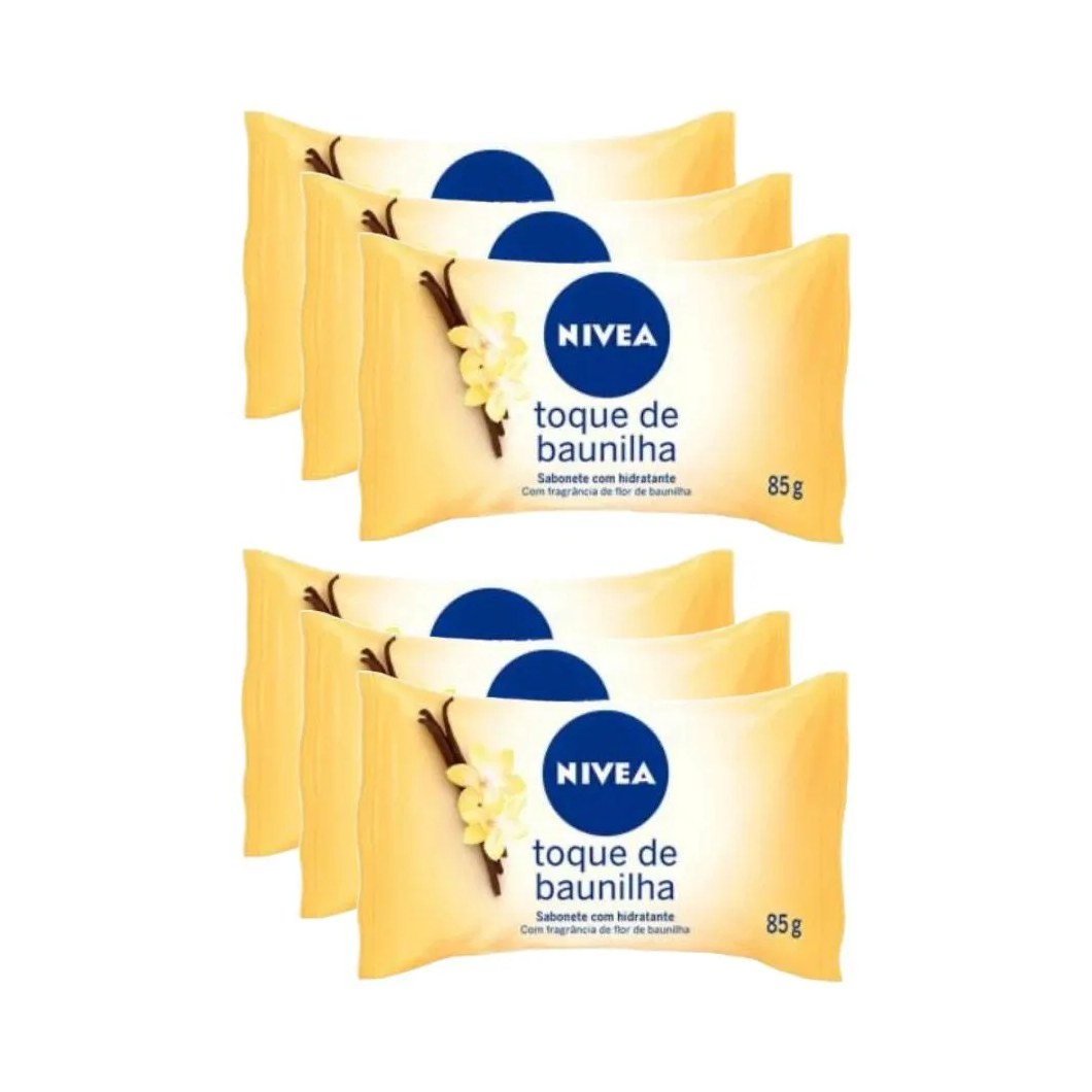 Kit Sabonete Nivea Baunilha 85g C/6un