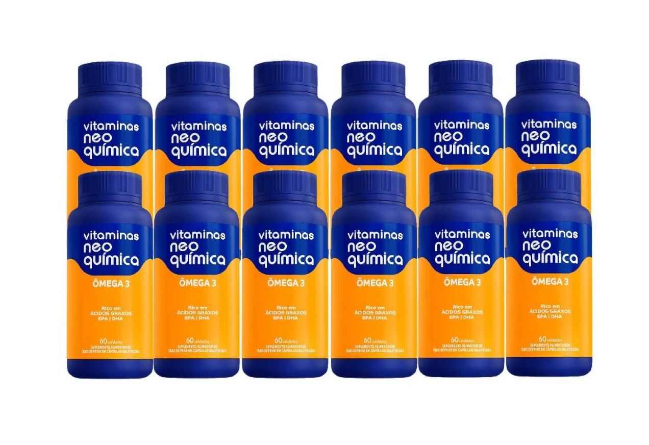 Kit com 12x Ômega 3 C/60 cápsulas - Neo Quimica