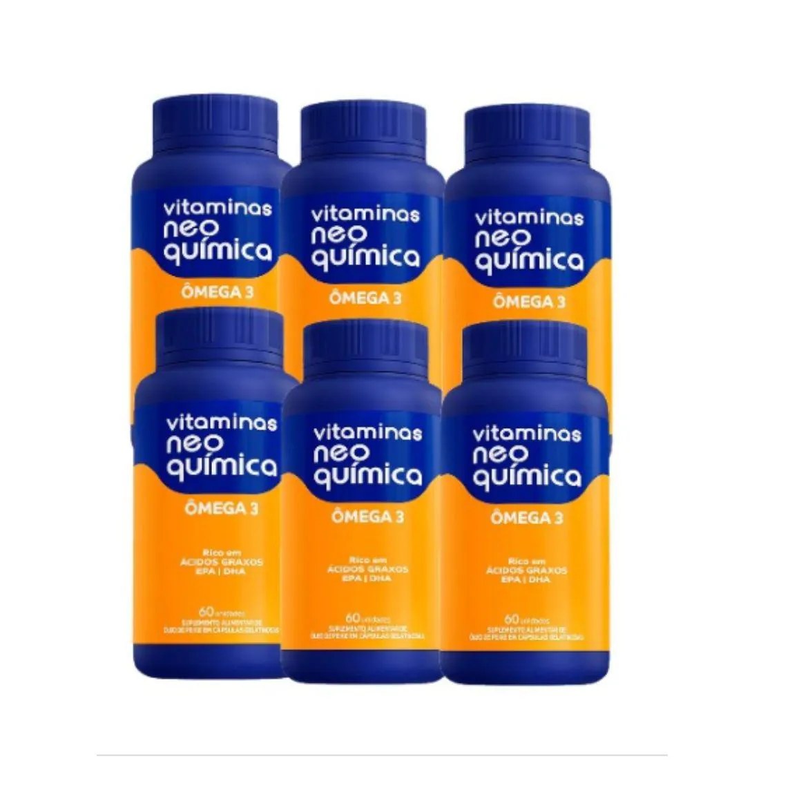 Kit com 6x Ômega 3 C/60 cápsulas - Neo Quimica