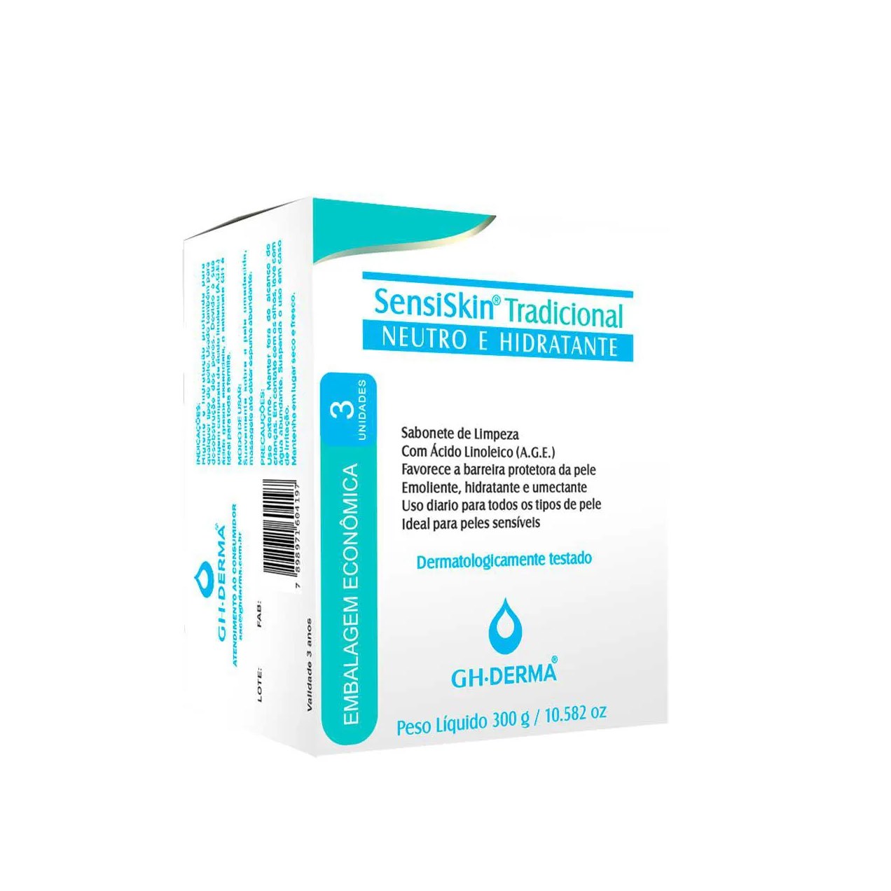 Sabonete em Barra GH Derma SensiSkin Neutro e Hidratante 3 unidades com 100g