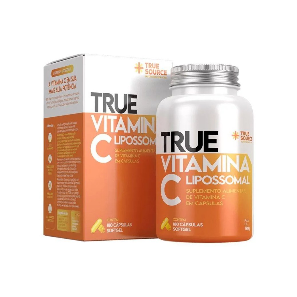 True Vitamina C Lipossomal (180 Cápsulas) - Padrão: Único