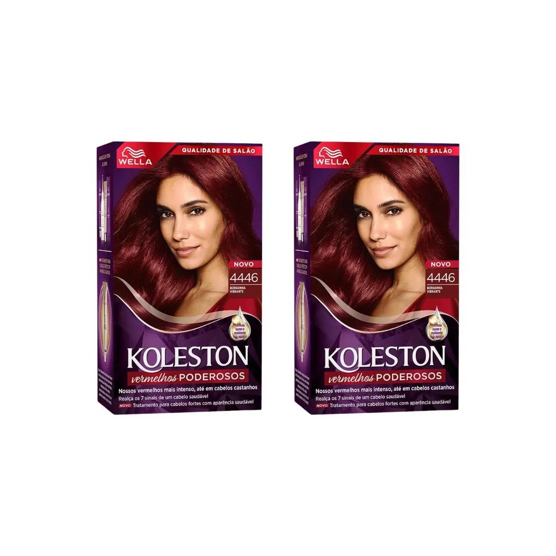 Coloraçao Koleston 4446 Borgonha Vibrante - Kit C / 2un