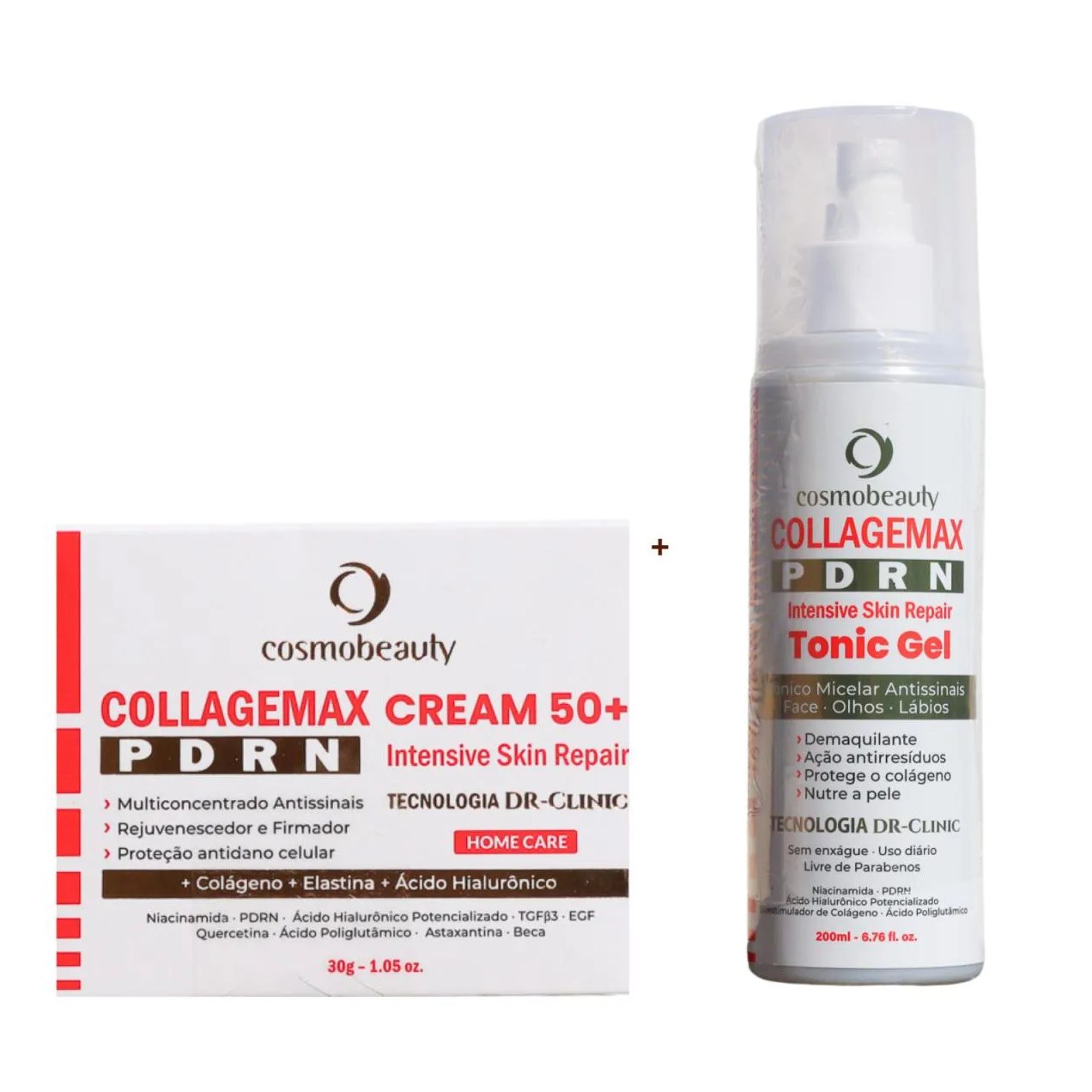 Cosmobeauty Kit Creme e Tonico Facial Collagemax Pdrn