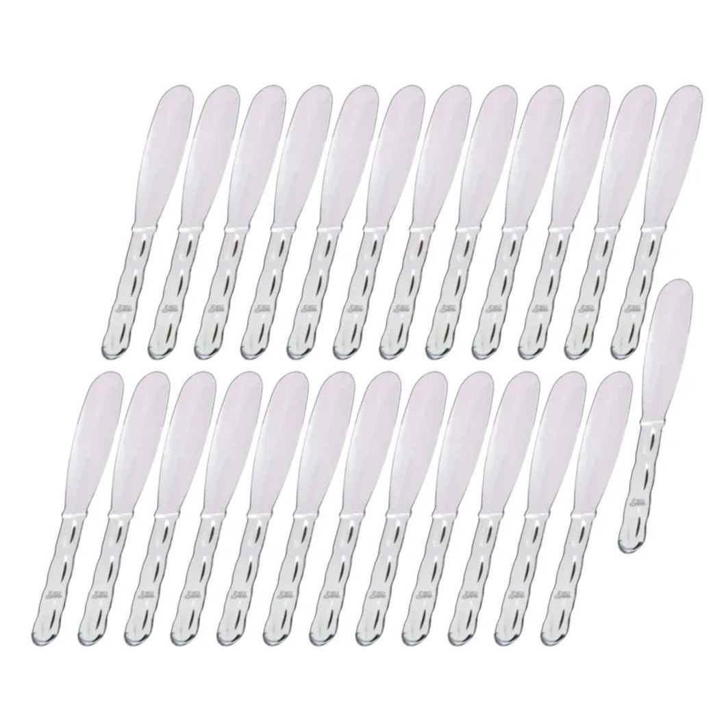 25un Espatula Acrilica Luxo Transparente P / Creme Santa Clara