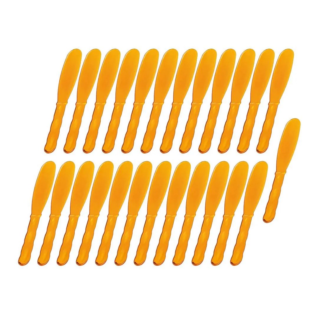 25un Espatula Acrilica Luxo Laranja P / Creme Santa Clara