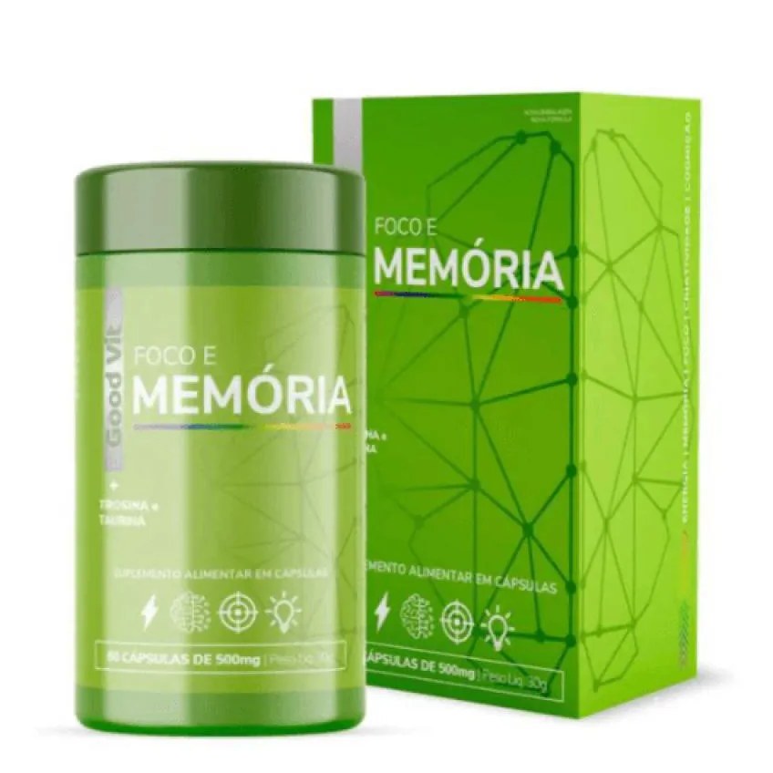 Foco e Memória 500Mg C/60 cápsulas - Good Vit