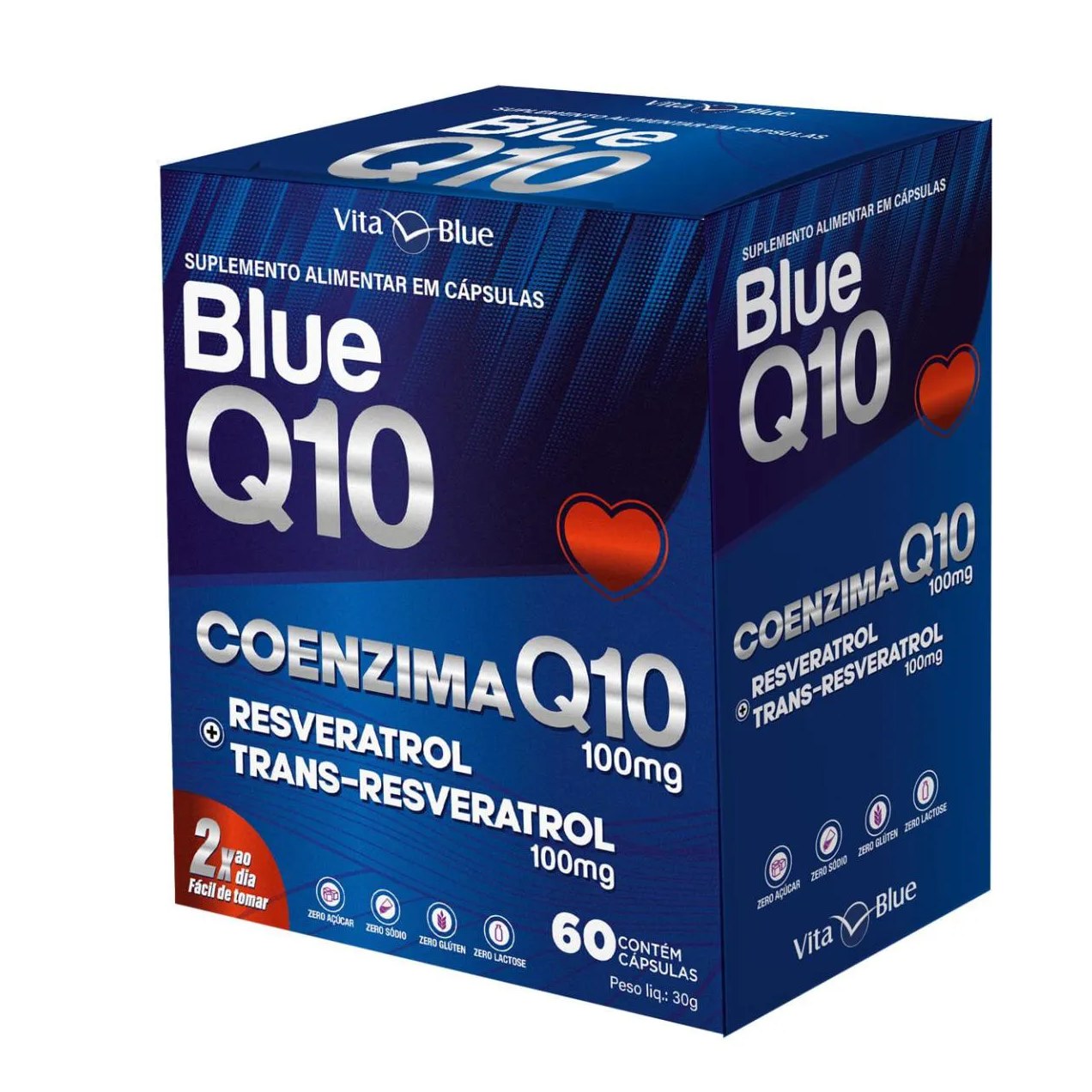 Blue Q10 Coenzima Q10 100Mg C/60 cápsulas - Vita Blue