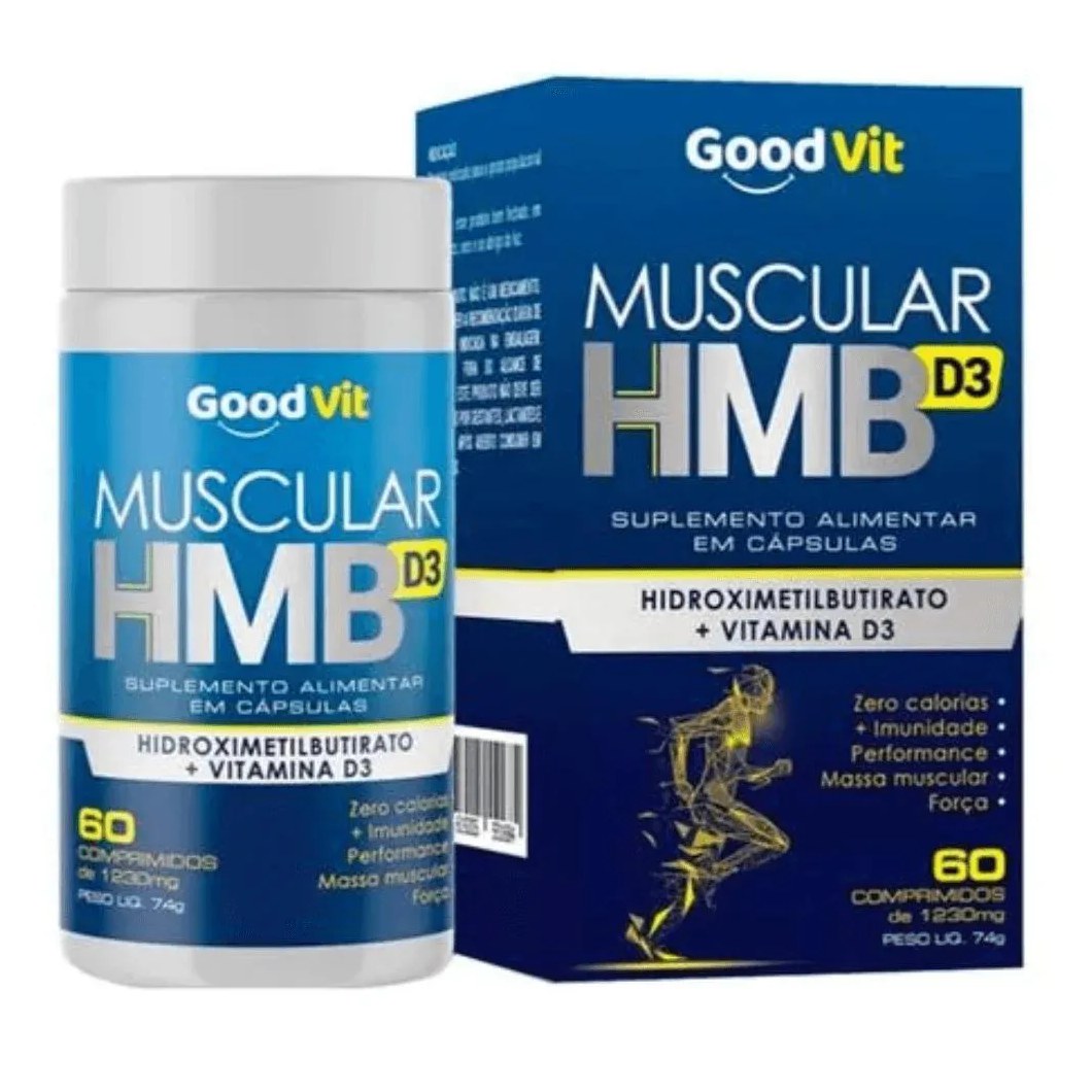 Muscular Hmb D3 1230Mg C/60 comprimidos - Good Vit
