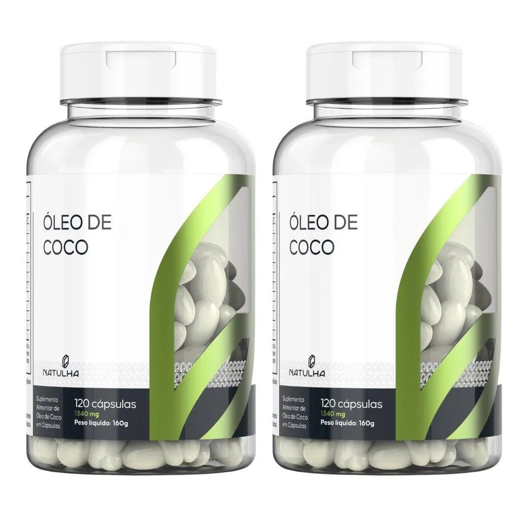 Kit 2x Óleo de Coco 1340mg 120 cápsulas - Natulha