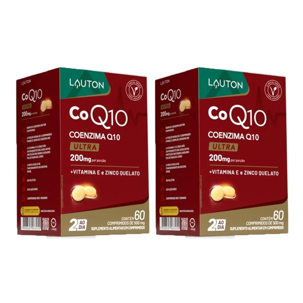 Kit 2x Coenzima Q10 Ultra 200mg 60 comprimidos - Lauton