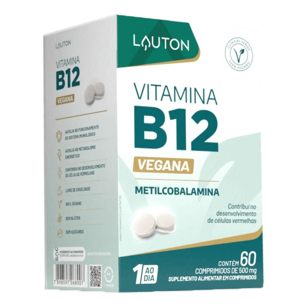 Vitamina B12 (metilcobalamina) Vegana 60 comprimidos - Luton