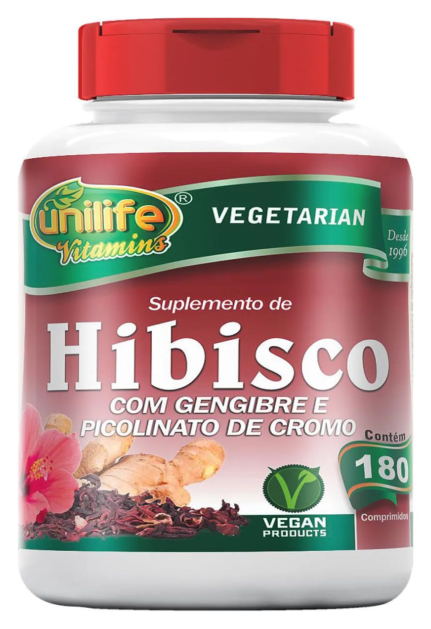 Hibisco com Gengibre e Picolinato de Cromo - 180 Comprimidos