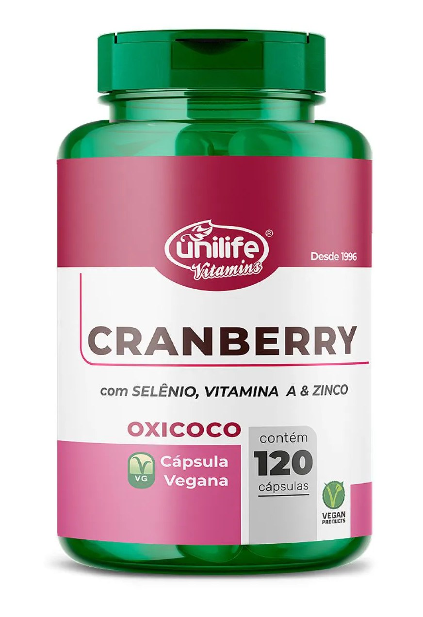 Cranberry com Selênio, Vitamina A e Zinco - 120 cápsulas