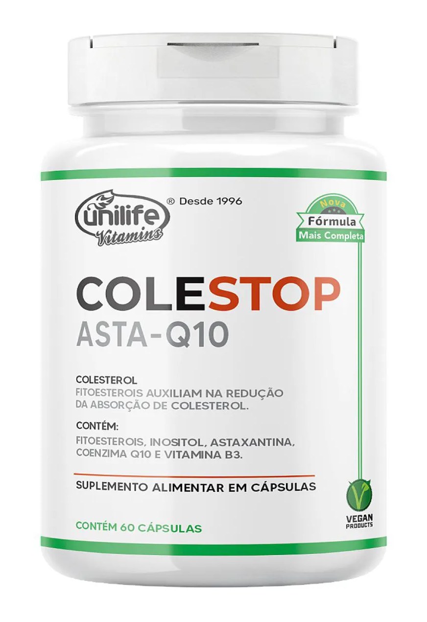 Colestop Asta - Q10 - Fitoesteróis - 60 cápsulas 450 Mg