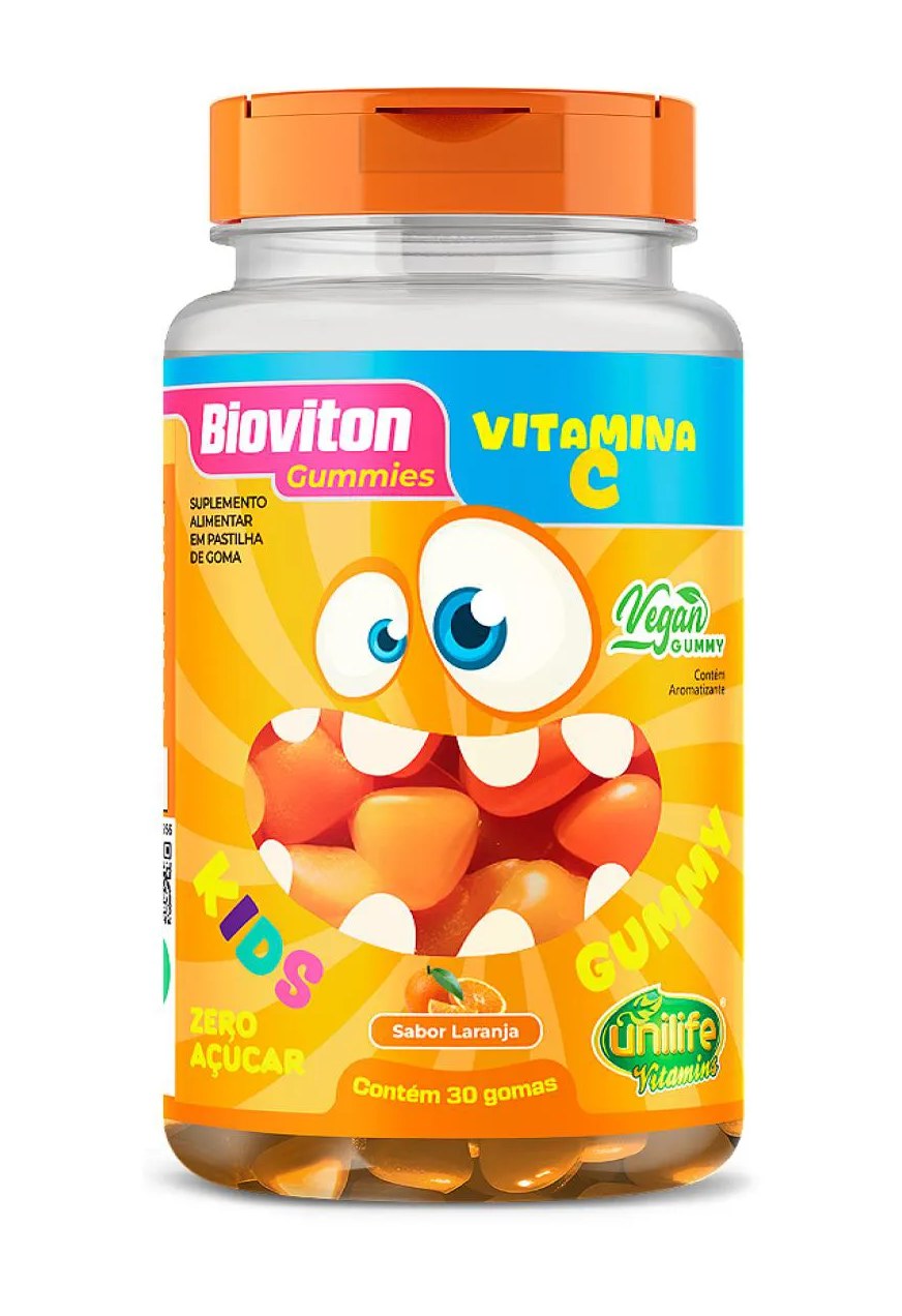 Vitamina C Bioviton - Sabor Laranja - Kids - 30 Gomas Mastigáveis
