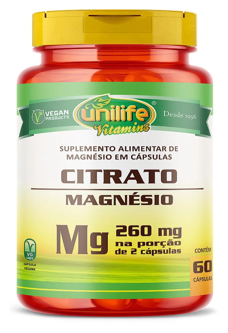 Magnésio Citrato - 60 cápsulas **lançamento