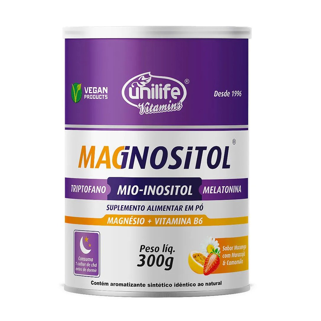 Magnositol - Magnésio Inositol - Sabor Maracujá com Morango 300 G