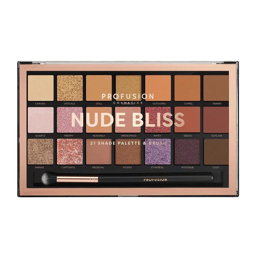 Paleta de Sombras Profusion Nude Bliss 21 Cores