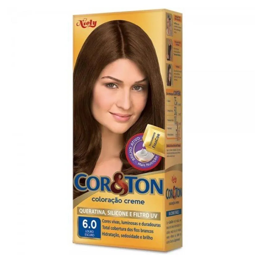 Tint Cor E Ton 6,0 Louro Escuro