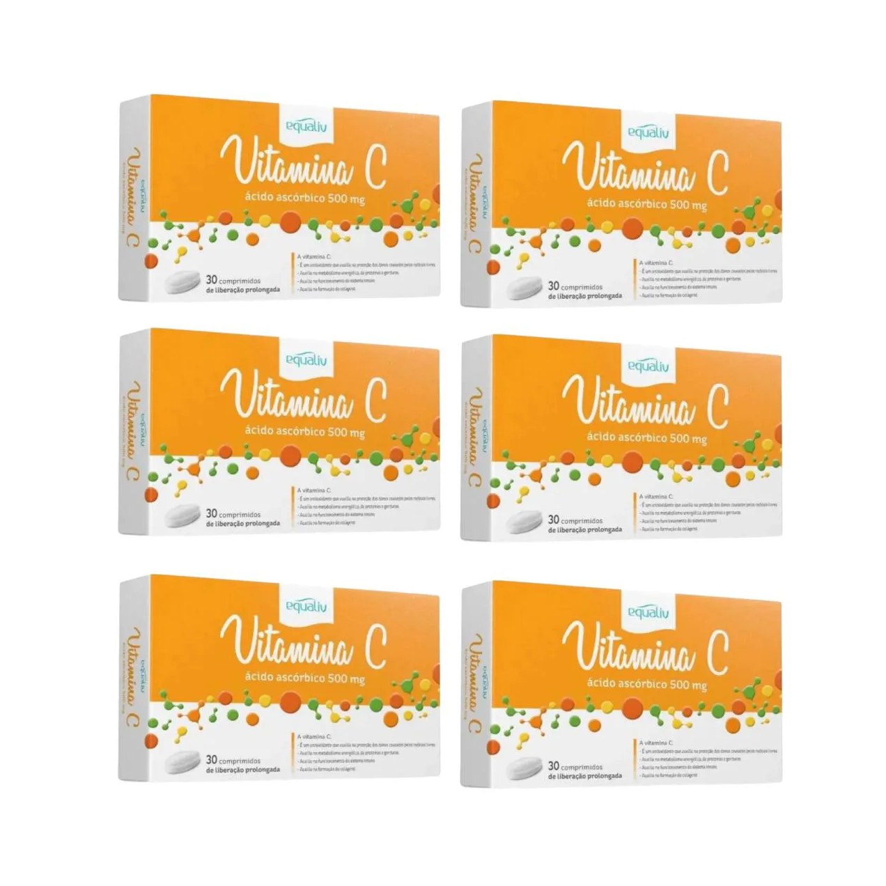 Kit C6 Suplemento Vitamina C Ideal para Imunidade – Equaliv