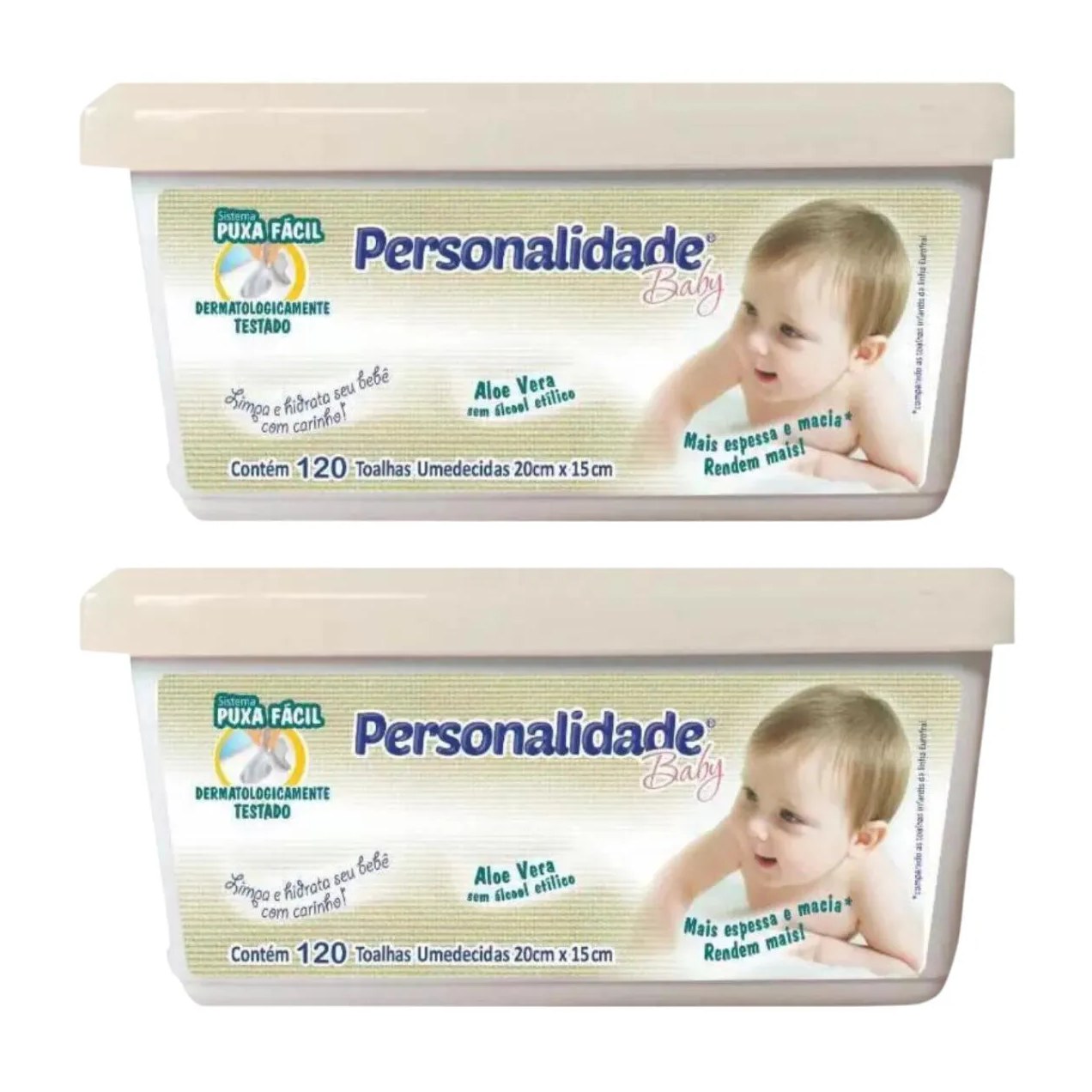 Kit C2 Toalhas Umedecidas C120 Pote – Personalidade Baby