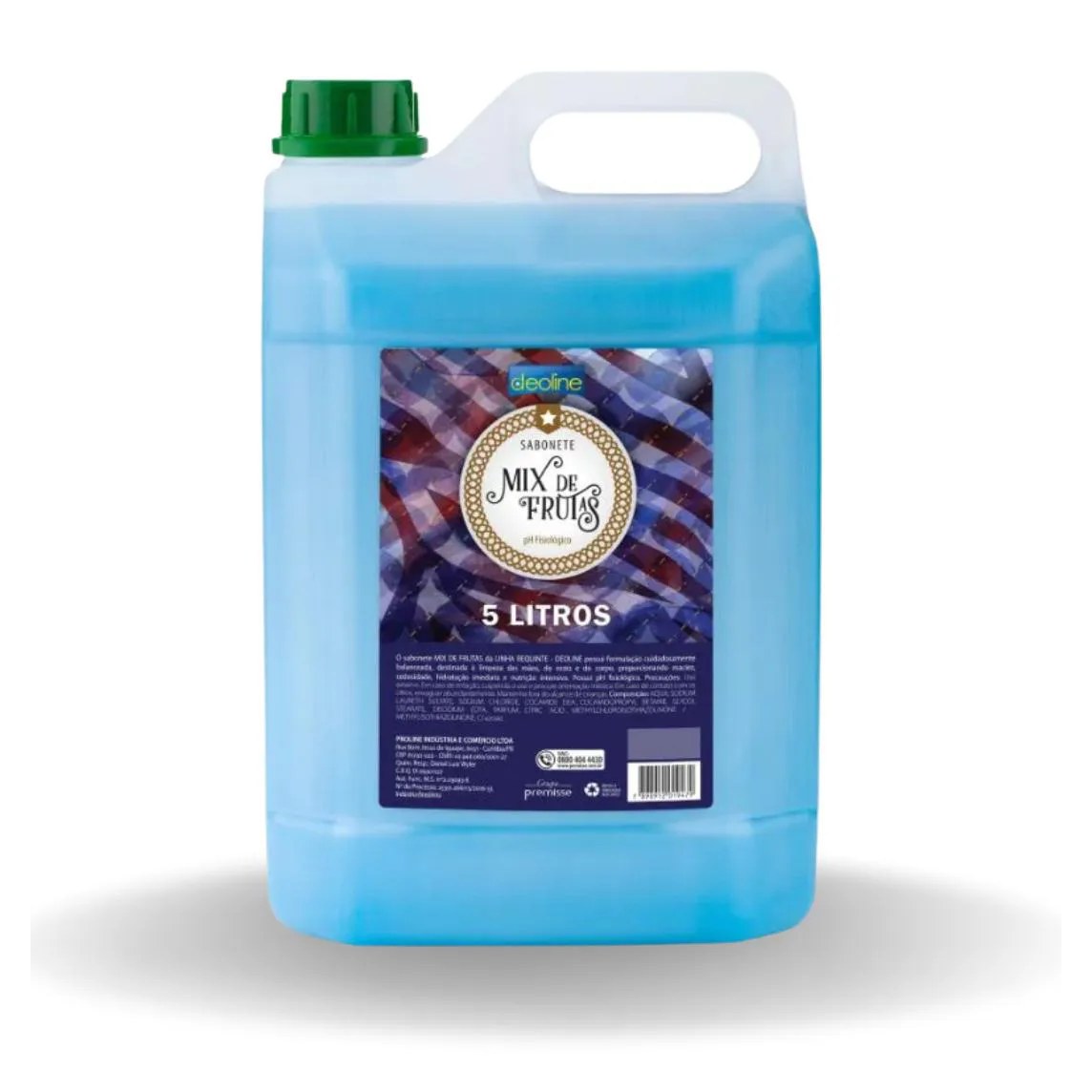 Sabonete Líquido Mãos, Rosto e Corpo 5l Mix Frutas – Deoline