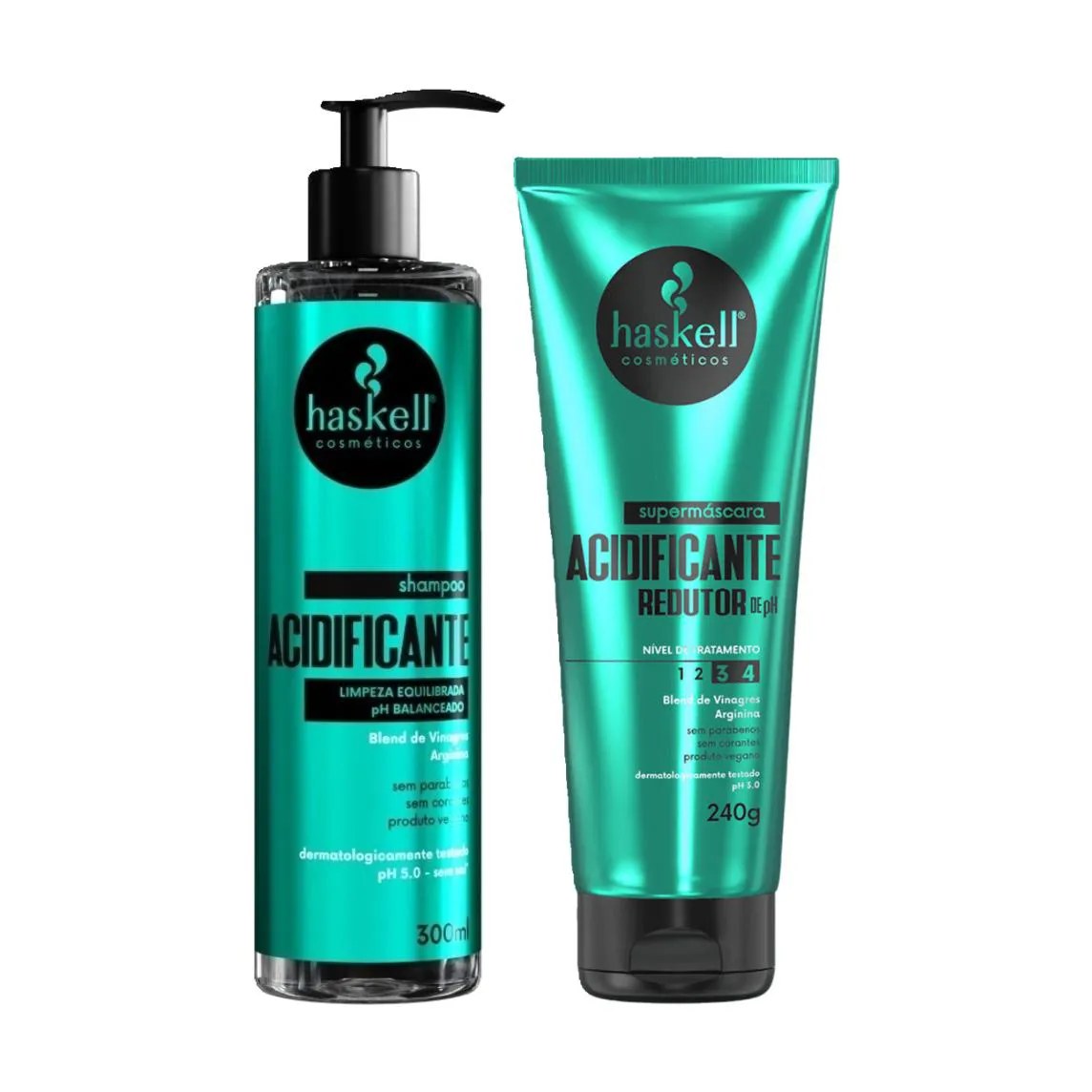 Kit Shampoo Supermáscara Acidificante Redutor de Ph Haskell