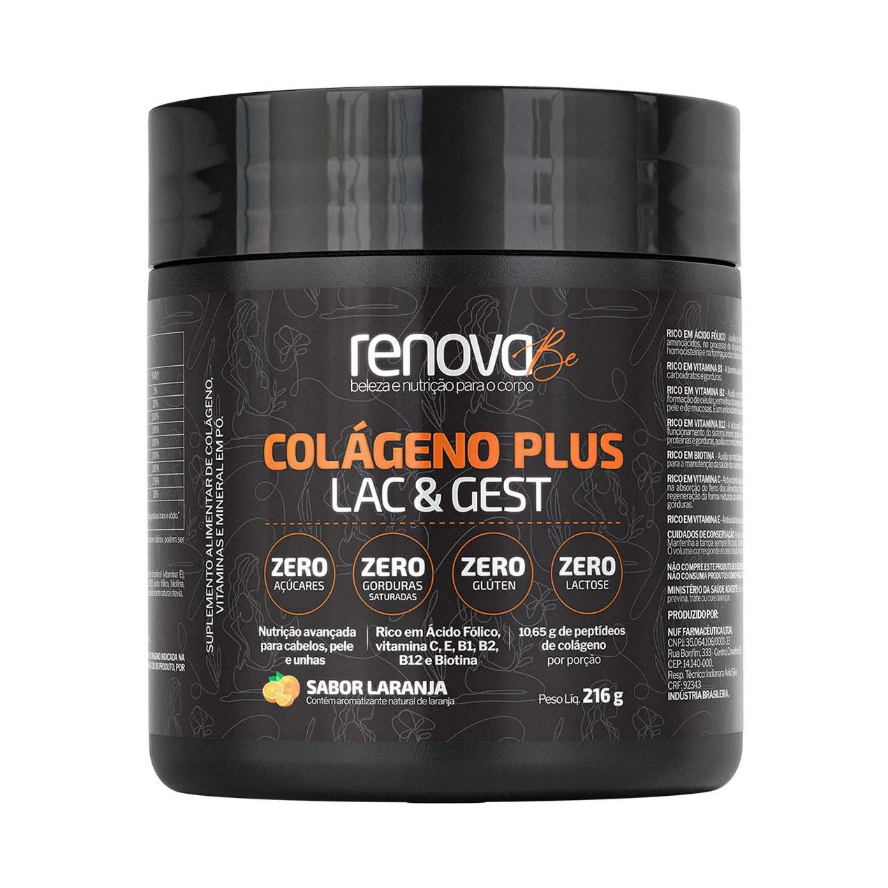 Colágeno Plus Renova Be Lac & Gest Laranja 216g