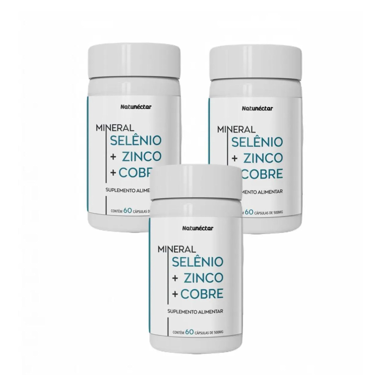 3x Selênio + Zinco + Cobre - 60 cápsulas - Natunéctar