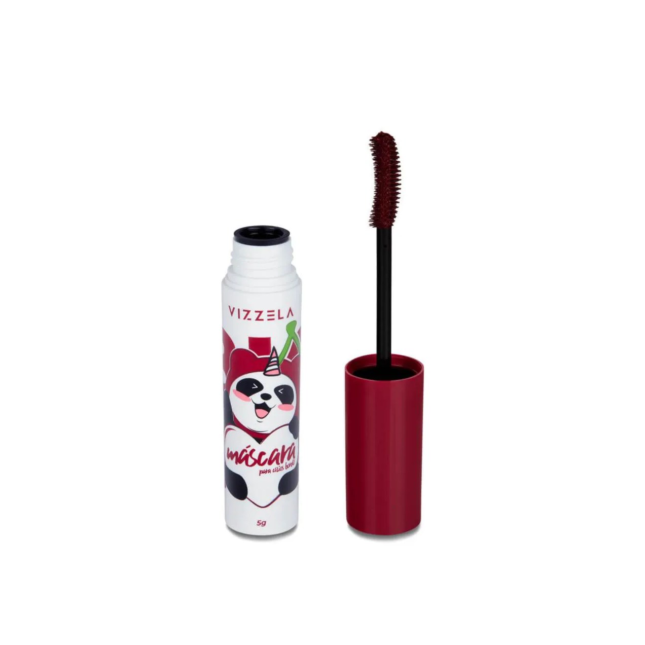 Máscara para Cílios Big No Panda Cherry - Bordô - Vizzela