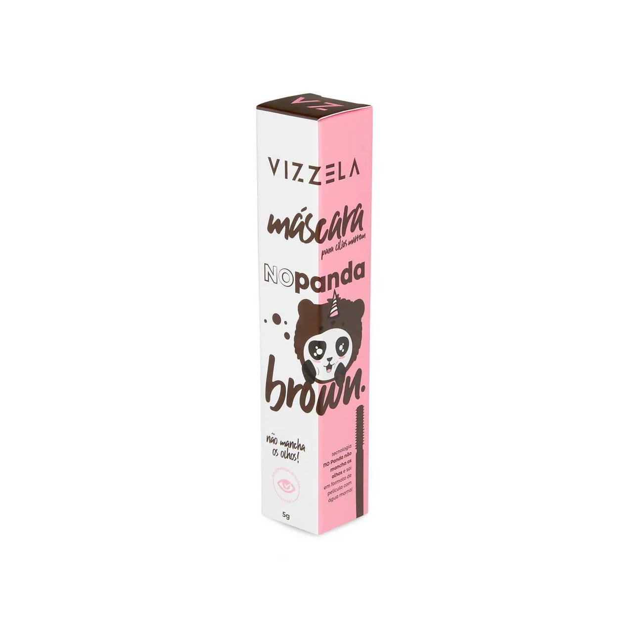 Máscara para Cílios No Panda Brown - Marrom - Vizzela