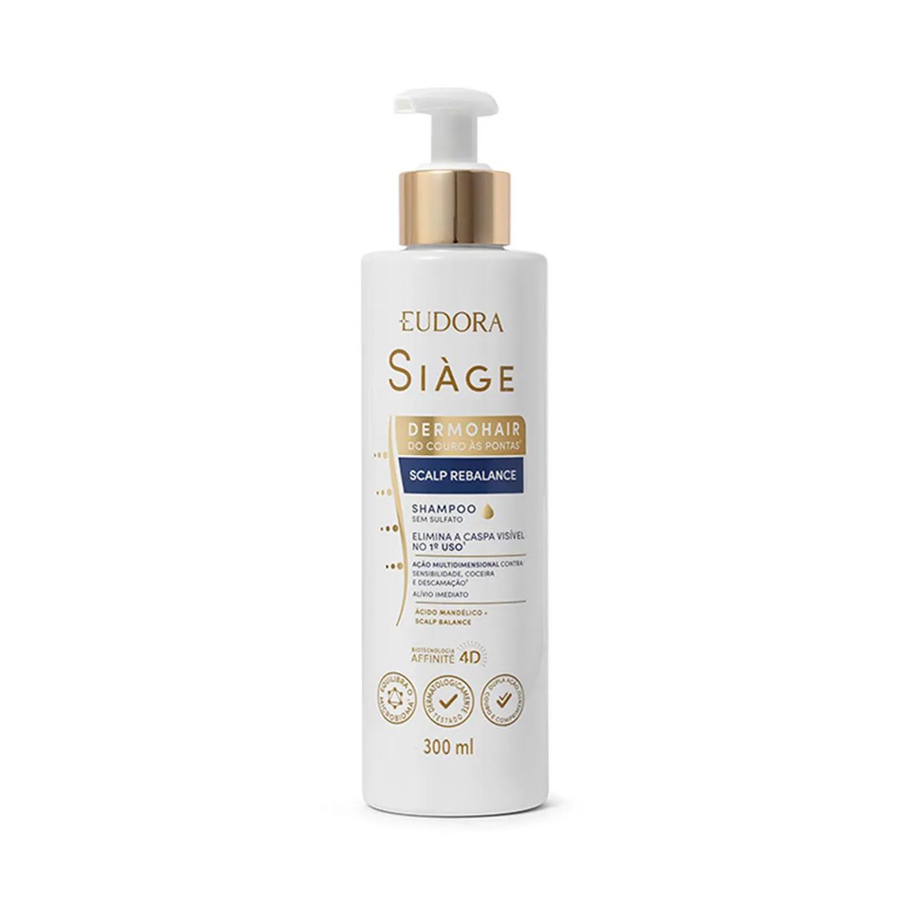 Kit Eudora Siàge DermoHair Anticaspa Shampoo 300ml + Condicionador 280ml + Sérum 48ml