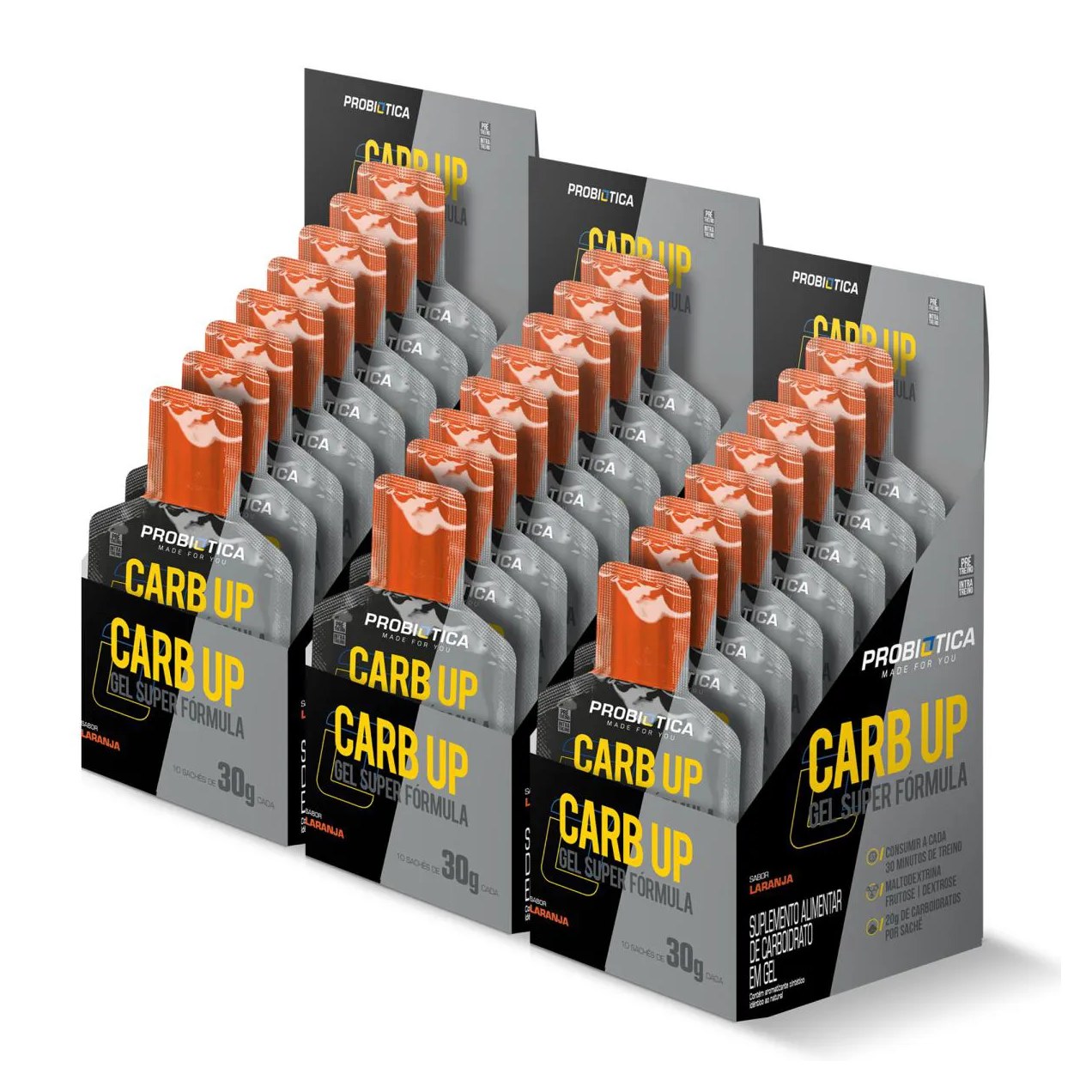 3x Carb Up Super Fórmula - Laranja