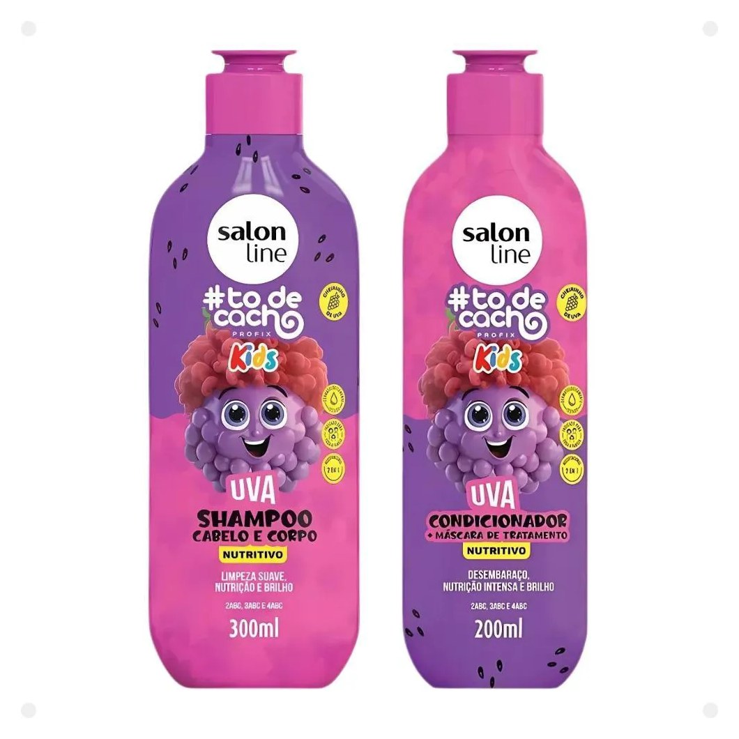 Salon Line Kids #todecacho: Shampoo e Condicionador Uva
