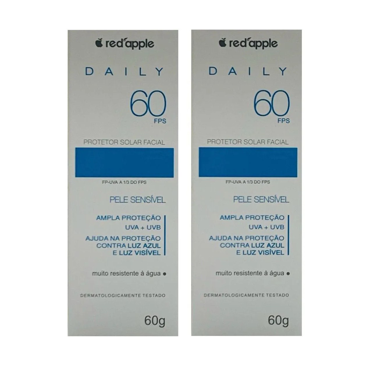2 Caixa Red Apple Fps60 Proteção Facial para Uso Diário 60g