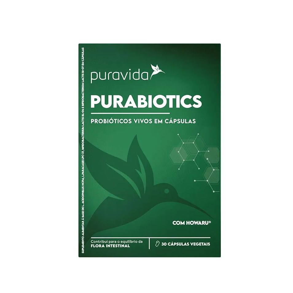 Suplemento Purabiotics Probiótico com 30caps - Puravida