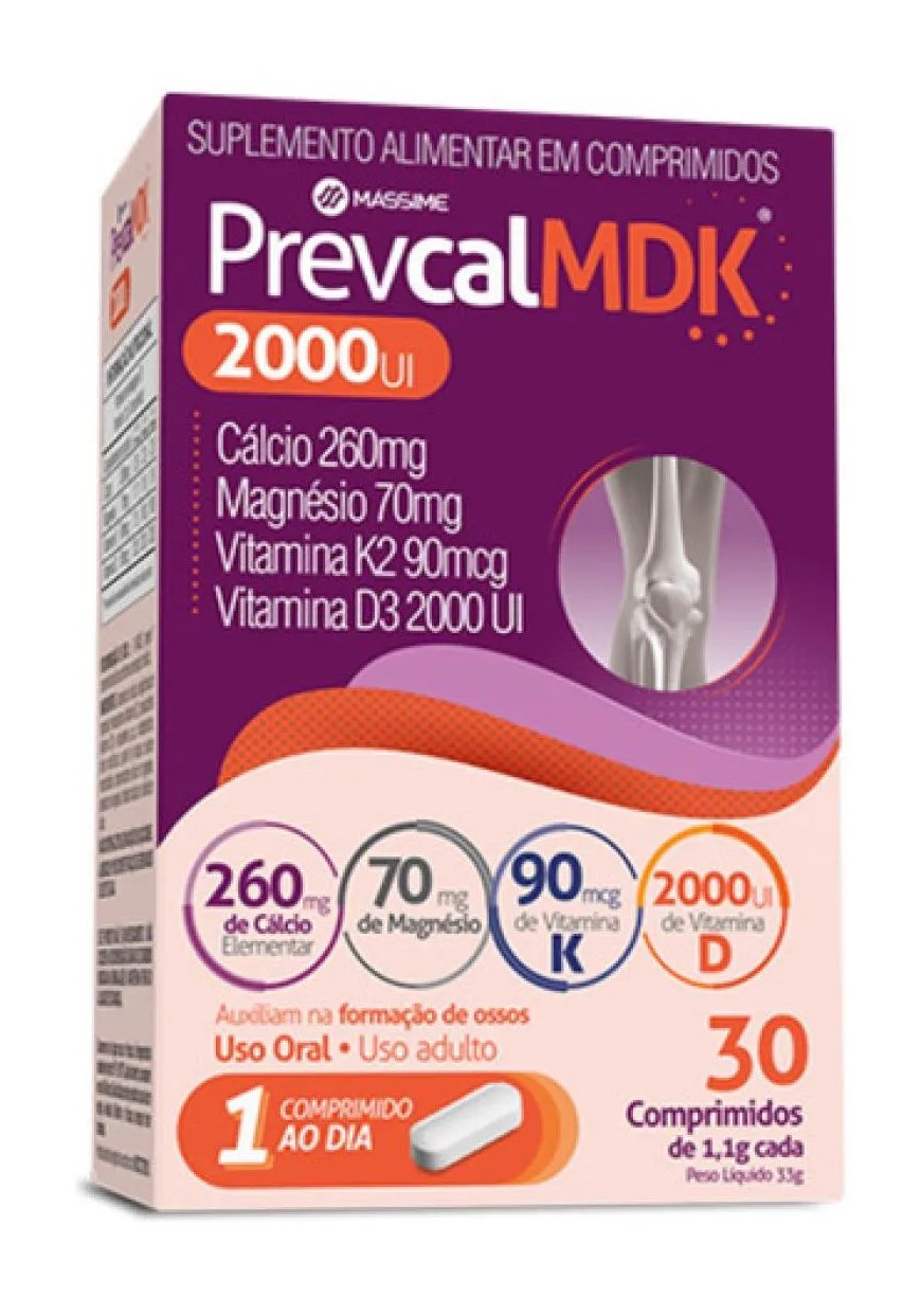 Prevcal Mdk 2.000ui Vitamina D, Calcio, Magnesio - 30cpr