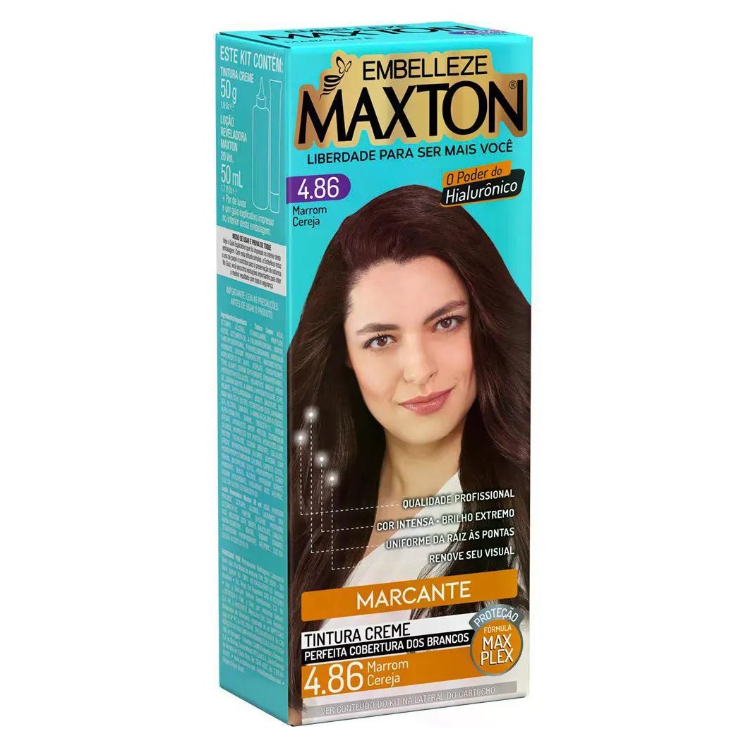 Tintura Maxton 4.86 Marrom Cereja