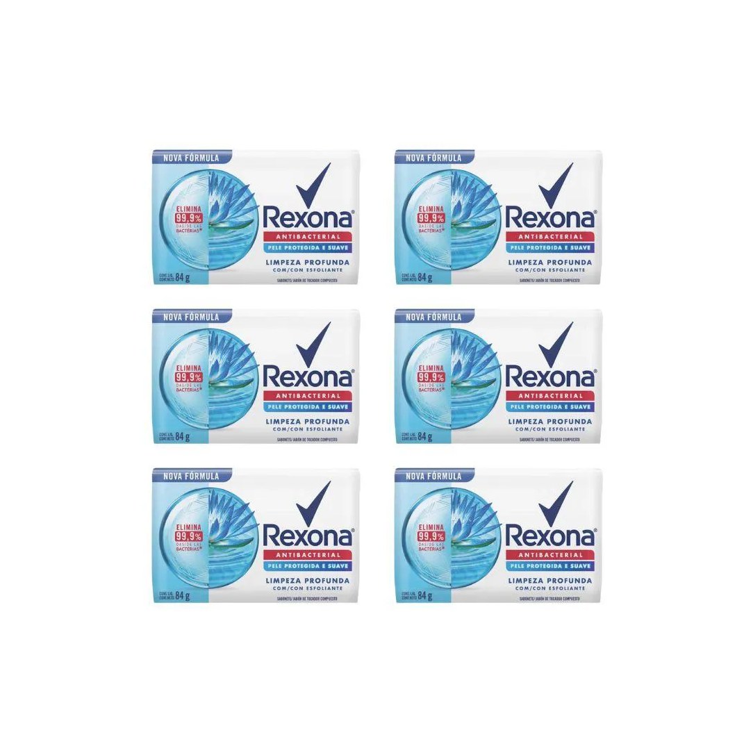Sabonete Rexona Antibac Limpeza Profunda 84g - Kit C / 6un