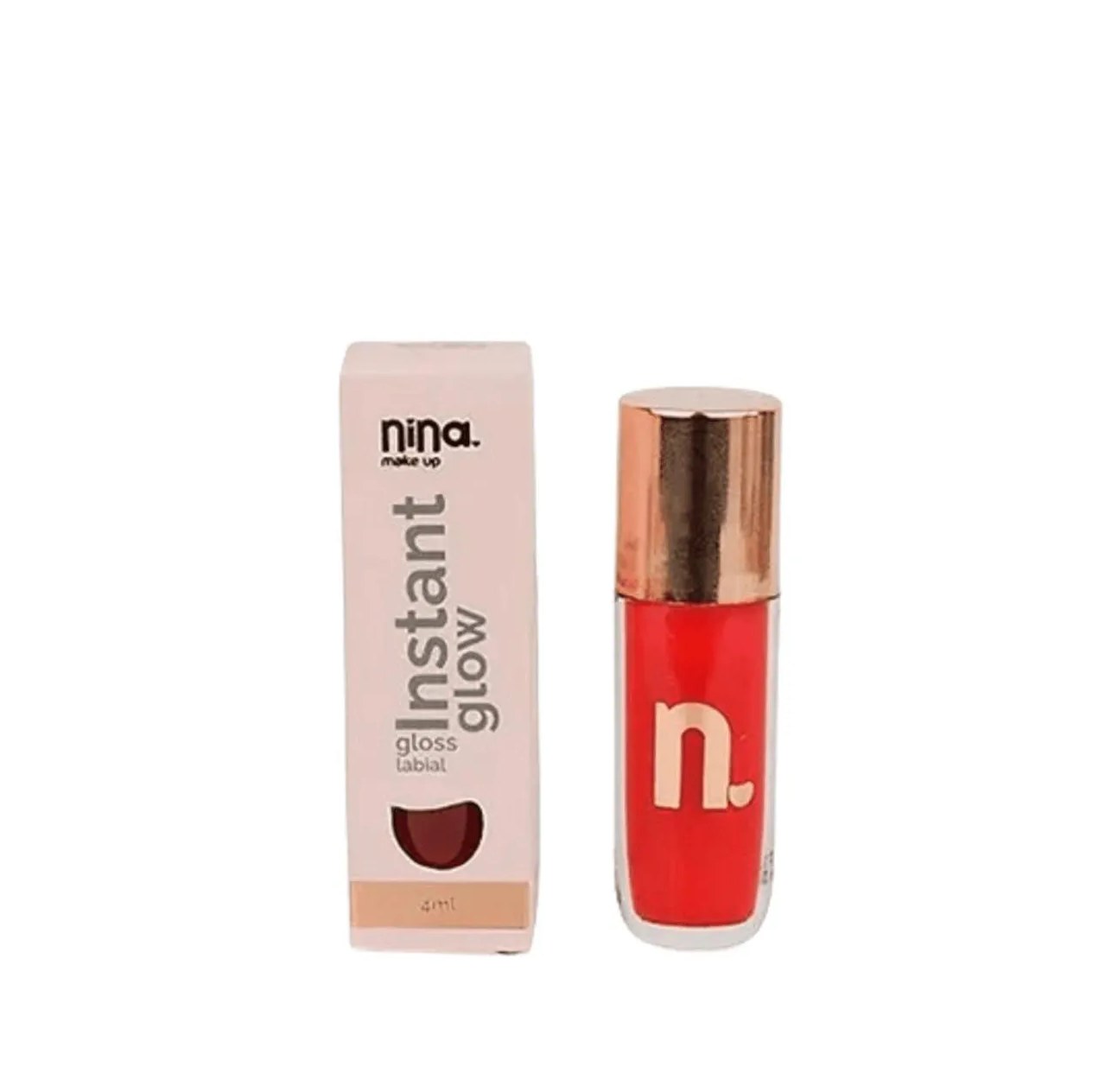 Gloss Labial Instant Glow - Nina Makeup Rubi